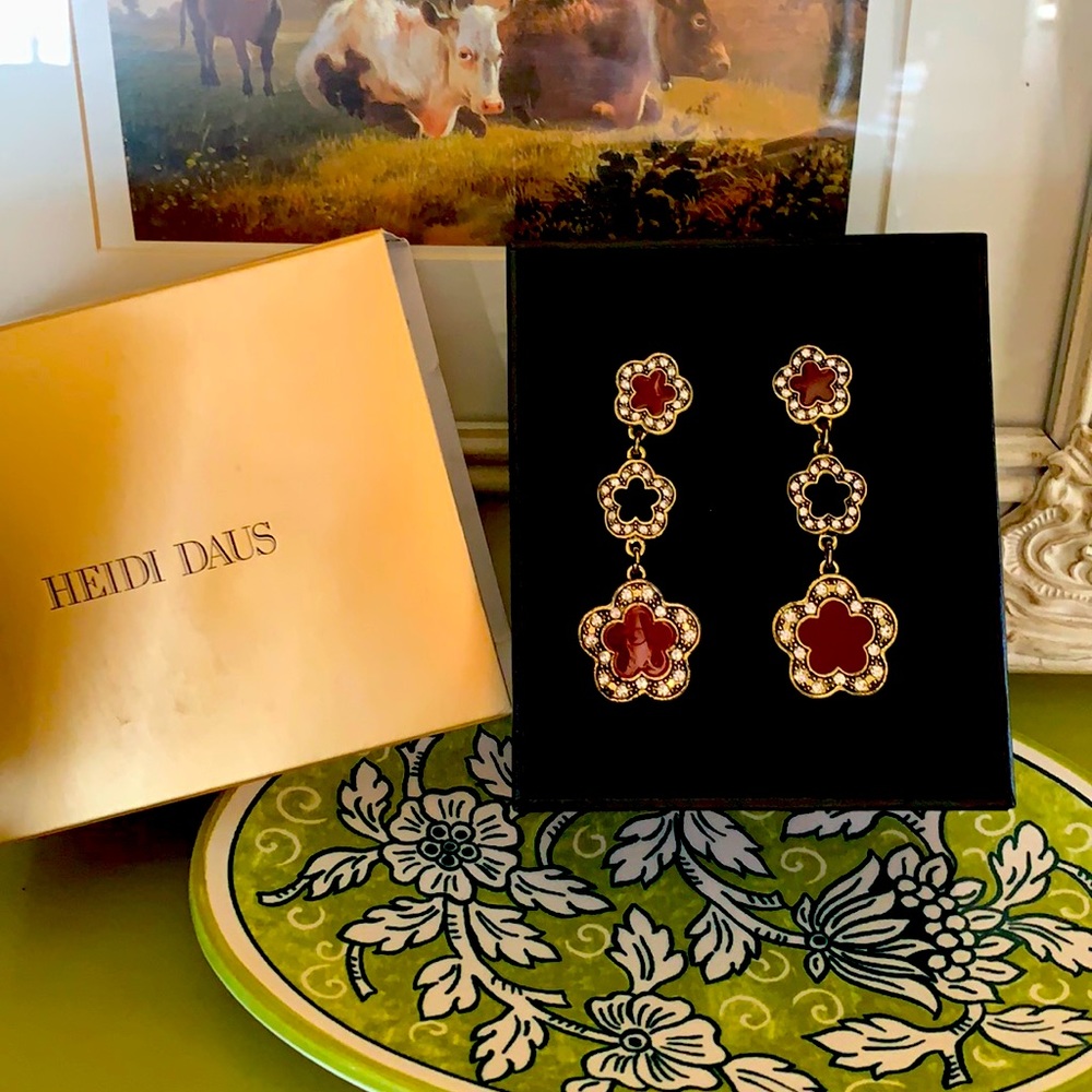 Heidi Daus Earrings "Easy Does It" Enamel